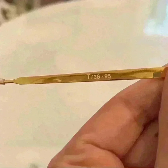 Vintage Laura Biagiotti Oversized Black & Gold 1980 Sunglasses T/36-95 RARE - Picture 5 of 8